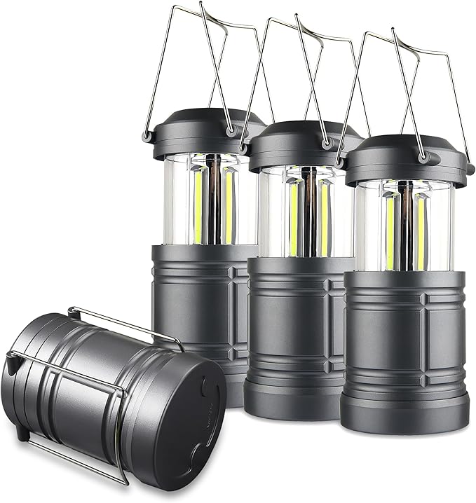 LED Camping Lantern ,Battery Powered Hanging Emergency Lantern for Camping Power Outages,4-Pack