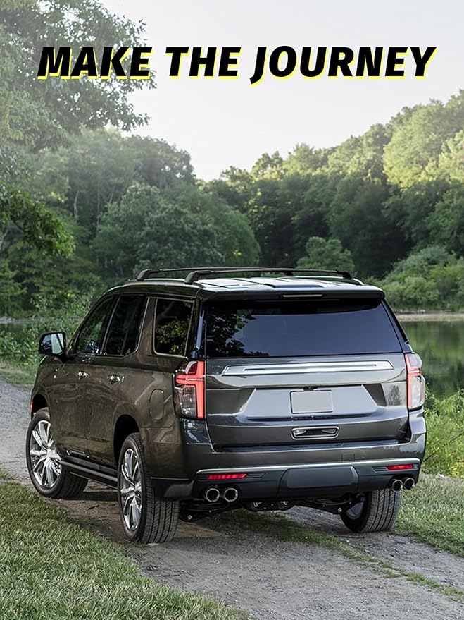 Roof Rack Cross Bars Compatible with 2021-2025 Suburban, Tahoe, GMC Yukon, Yukon XL, Cadillac Escalade ESV with Anti-Theft Lock, Black Matte Aluminum Anti-Corrosion Crossbars