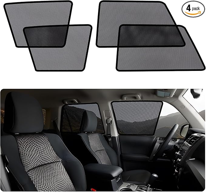 2011-2023 4Runner Window Shades -Car Window Shade for Baby and Driver, Breathable Mesh Car Privacy Curtains for Side Windows, UV Protection and Heat Insulation for Road Trips, Napping