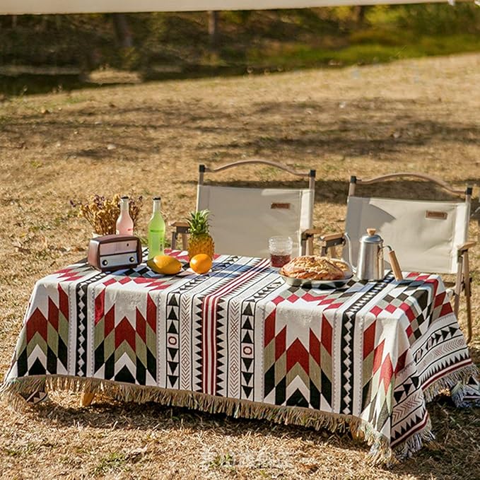Lqprom Southwest Throw Blankets Aztec Southwestern Throws Cover Boho Native American Blankets for Gift Sofa Table Bed Living Room Decor Outdoor Camping Picnic Tent Beach Car Traveling 51"x63"