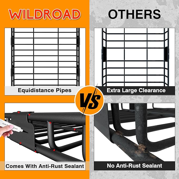 Wildroad Car Roof Cargo Basket Combo of Upgraded 64"x 39"x 4" Roof Rack Cargo Basket with 21 Cubic ft Waterproof Cargo Bag, Cargo Net, Ratchet Straps and Anti-Rust Sealant
