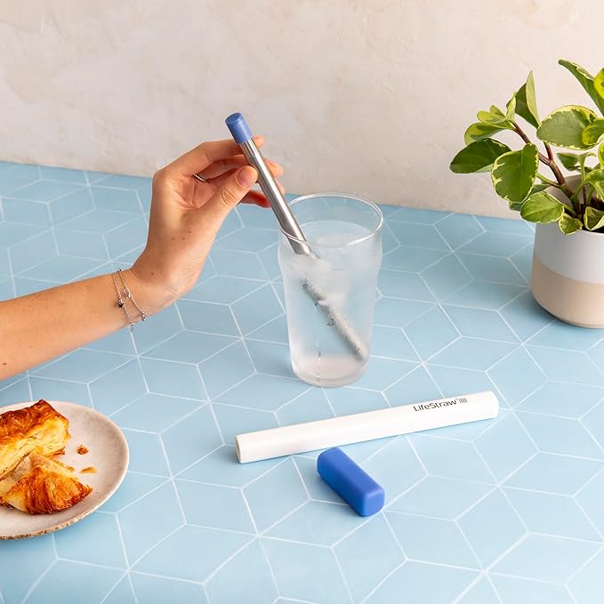 LifeStraw Sip – Reusable Stainless Steel Water Filter Drinking Straw