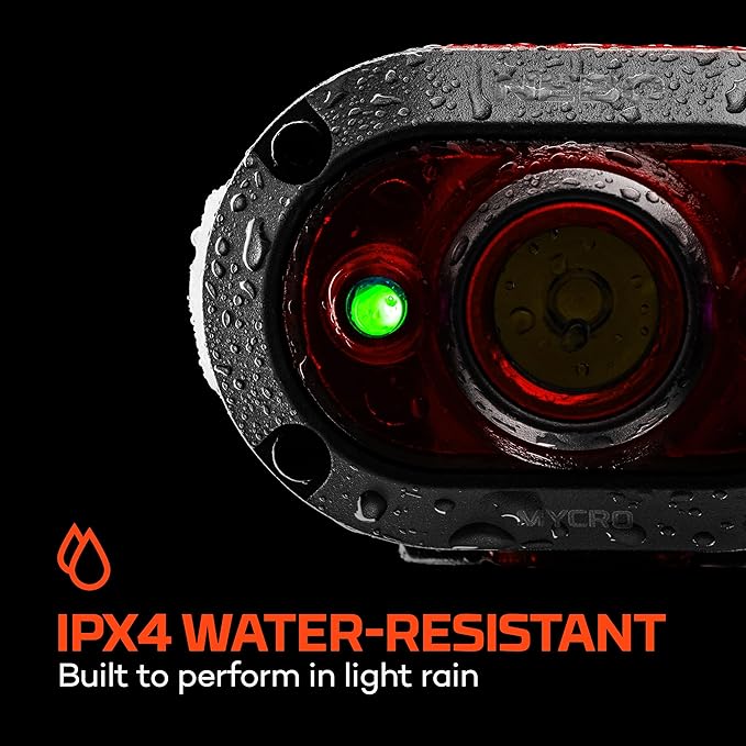 NEBO MYCRO 450 Rechargeable Headlamp | 450 Lumens, 6 Light Modes, Water Resistant, Detachable Hat Clip, Super Bright Head Lamp for Camping & Hiking, Includes USB Charging Cable — Red