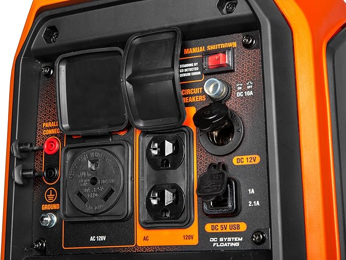 WEN 4500-Watt Inverter Generator, Gasoline, RV-Ready, Quiet, Portable, and Lightweight with Fuel Shut Off and CO Watchdog (56432iX)