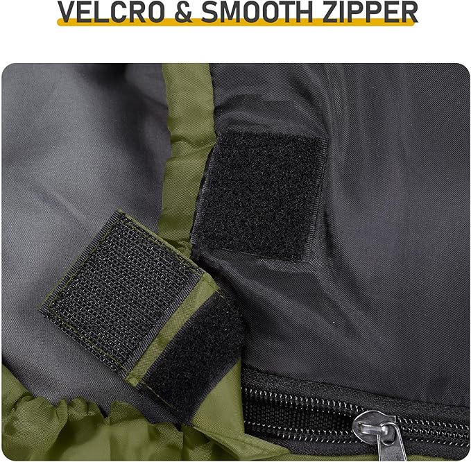Lightweight Sleeping Bag for Backpacking, Hiking, Waterproof Compact Envelope Sleeping Bag for Cold & Warm Weather