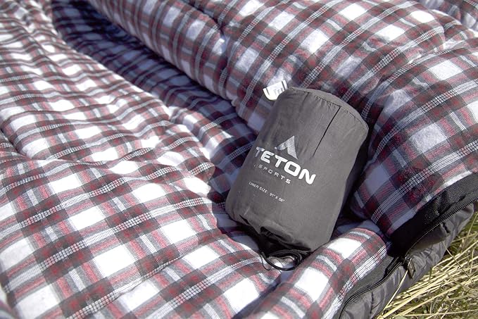 Teton Sleeping Bag Liner; A Clean Sheet Set Anywhere You Go; Perfect for Travel, Camping, and Anytime You’re Away from Home Overnight; Machine Washable; Travel Sheet Set for Your Sleeping Bag
