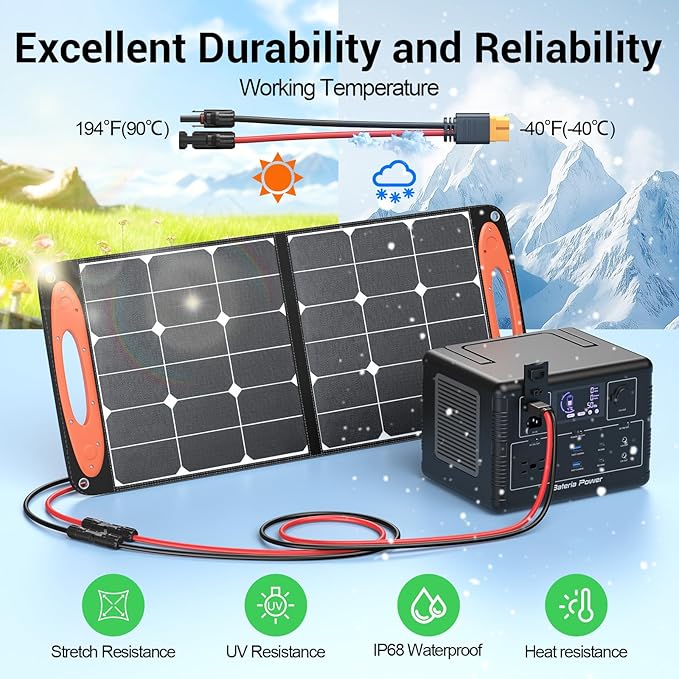 Bateria Power 50FT 10AWG Solar Connector to XT60 Adapter Extension Cable, Solar Panel to XT60 Charge Extension Cable for RV Foldable Solar Panel, Portable Power Station, Solar Generator (1PCS)