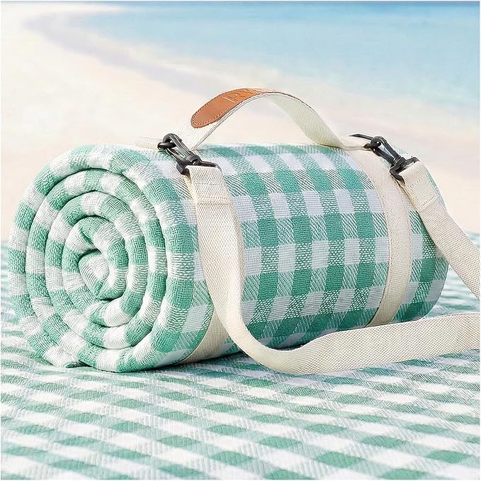 Waterproof Beach Blanket Picnic Outdoor Camping Mat Oversized Extra Large Foldable Sandproof Sand Free Resistant Big XL Giant Towel Hawaii Honeymoon Essentials Women Summer Must Have Vacation Gift