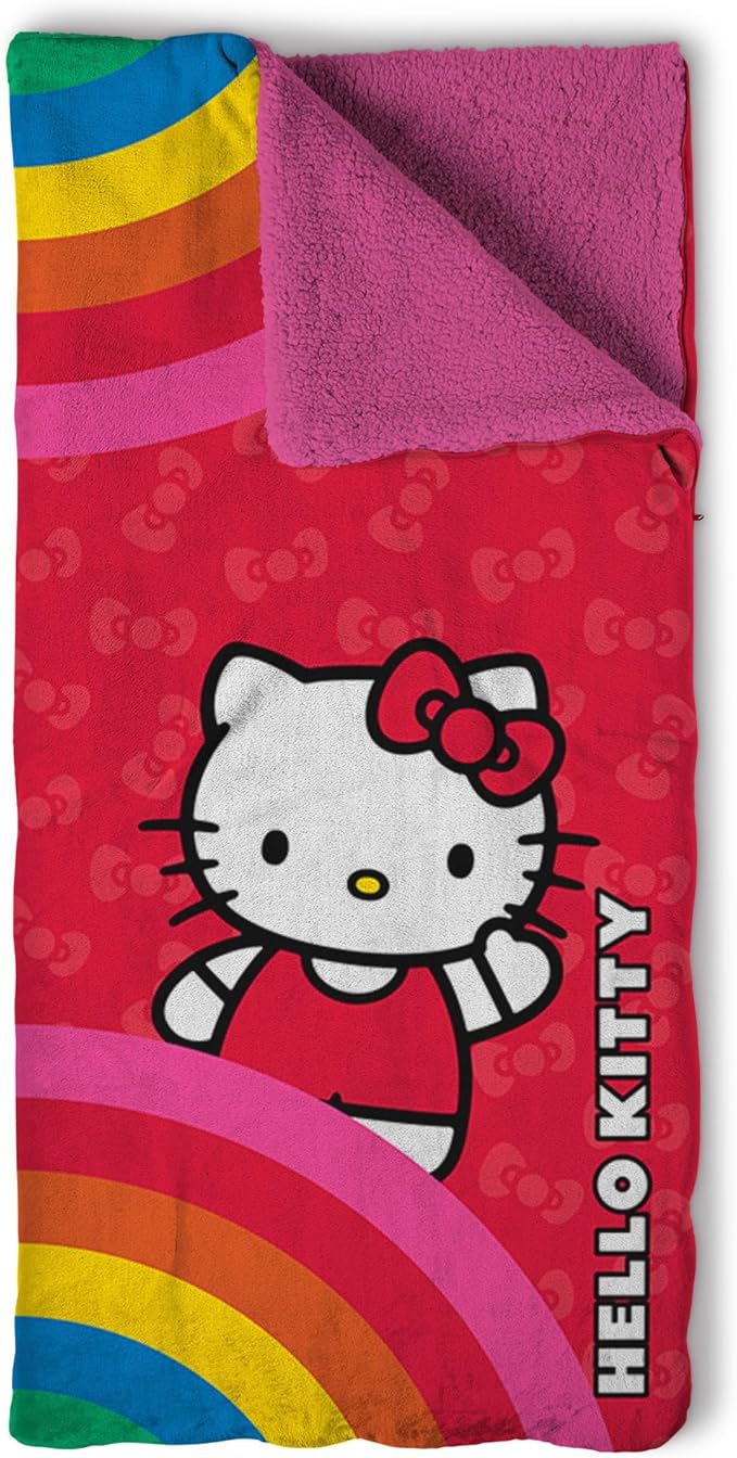 Silk Touch Sherpa Slumber Bag for Boys and Girls, Sleeping Bag with Zipper, 27 x 56 inches