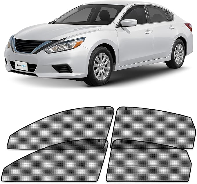 CLIM ART Magnetic Car Window Shades for Nissan Altima 2013-2018 – Custom-Fit Sun Blocker Curtains, Side Window Covers, Essential Car Accessories for Camping, Baby, and Privacy Protection - MS0155