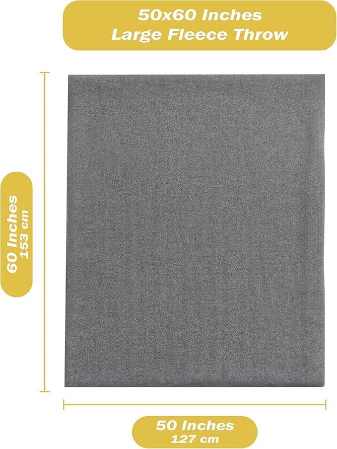 12 Pcs Fleece Throw Blankets, Bulk Pack 50x60 Soft for Home, Office, Wedding Gift Camping Bed Couch Pet