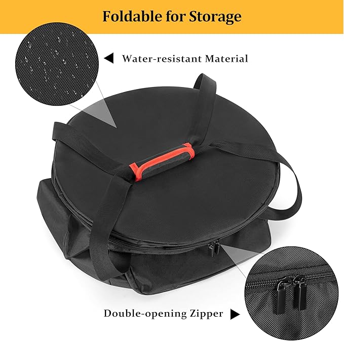 samdew Stove Carry Bag Compatible with Coleman 4-in-1 Portable Propane Camping Stove, Outdoor Grill Storage Case with Pockets for Grill Tools, for Camping, Tailgating, Grilling, Bag Only