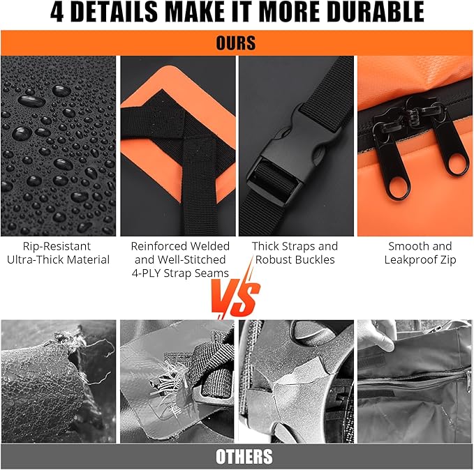 GarveeTech Car Rooftop Cargo Carrier Bag 15 Cubic Feet, Waterproof Roof Rack Cargo Bag for All Cars with/Without Rack, Waterproof Zip, 8 Reinforced Straps, 4 Door Hooks, Luggage Lock, Storage Bag