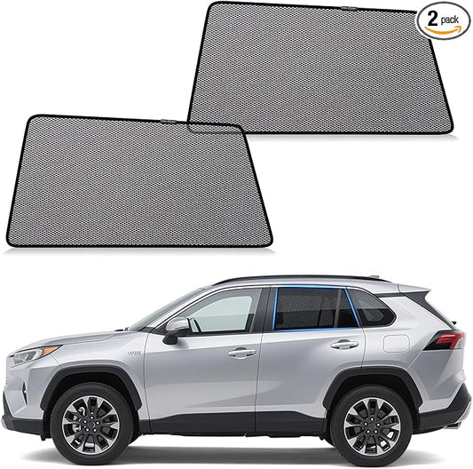ZATOOTO Car Window Shades Toyota RAV4 2019-2024 for Rear Window | 2-Pack Baby & Pet Sun Shades | Blocks 99% UV & Heat | Breathable Mesh Privacy Screen | Bug-Free Design for Camping & Travel