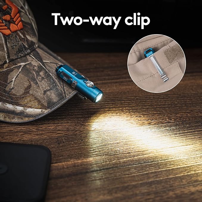 RovyVon A3 Gen 4 Mini Keychain Flashlight, Super Bright 650 Lumens, USB C Rechargeable EDC Flashlight Water-Resistant, Compact and Portable for Everyday Carry, Camping, Hiking, Emergency (Blue)