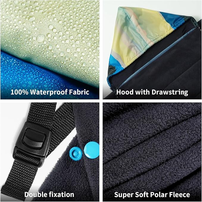 Waterproof Stadium Blanket, Fleece Camping Blanket Wearable Soft Warm Camp Blanket for Outdoor Camping, Picnic, Stadium, Sports, Beach, Car