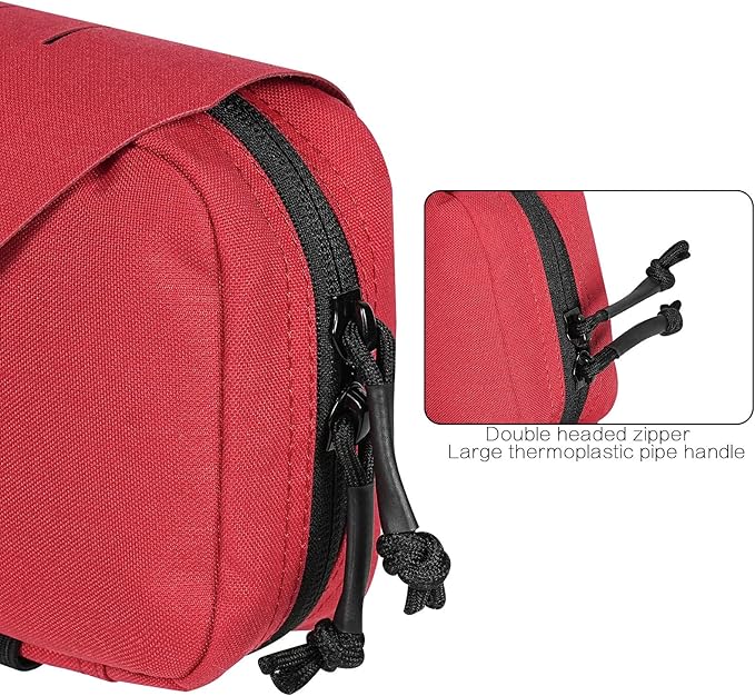 Ifak Pouch-Rapid Deployment Tactical MOLLE Trauma Kit Pouches, Quick Release Tear-Off Medical First Aid Kit Organiser with Red Immediate Identify for Emergency Surviva.