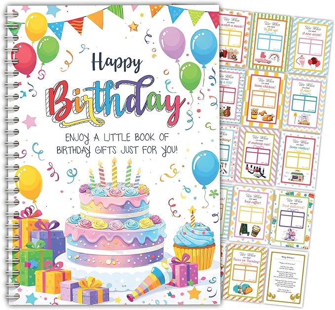 Birthday Gift Card Book 2026, Happy Birth day Gift Card Booklet Holder Organizer, Money Holder Book, Best Friend Birthday Gifts for Women Men Mom Dad Coworker Teen Adult