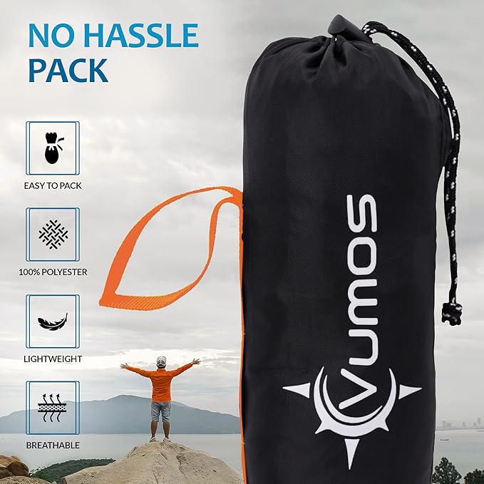 Sleeping Bag Liner Travel Sheet with Full-Length Zipper, Lightweight Silk-Like Polyester Camping Liner with Pillow Pocket, Compact Sleeping Bag Insert for Travel, Backpacking & Hostels