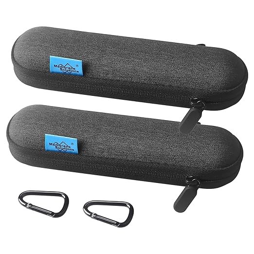 Membrane Solutions Travel Carrying Case Water Filter Cover Portable Organizer Bag for 7.1inch Personal Water Filter Straw Cover Hard-Shell EVA Storage Protective Case(7.8X 2.6X 2.6 Inch), Shockproof