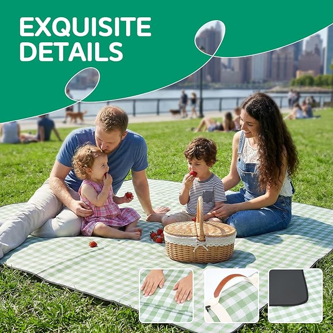 Waterproof Beach Blanket Picnic Camping Mat Extra Large Portable Umbrella Wagon Folding Pop Tent Sun Shelter Shade Canopy Ball Cart Anchor Fan Mesh Rubber Bag Tote Toallas Manta de Playa