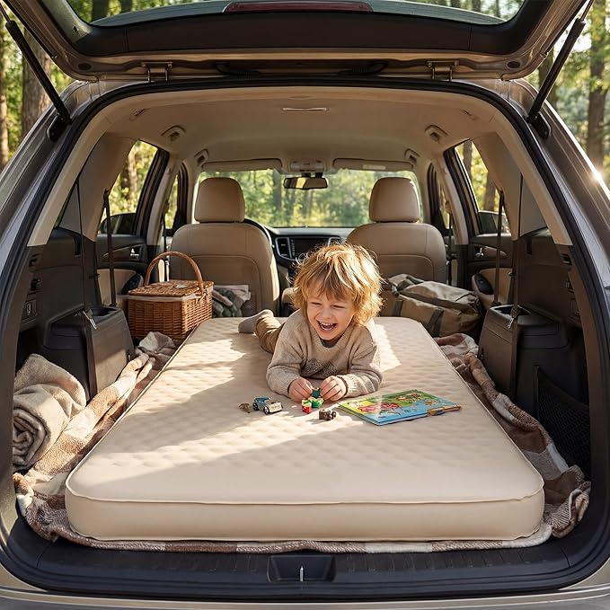 TOBTOS 4" Thick Self Inflating Sleeping Pad with Electric Pump, 60s Inflate Ultra-Compressible Compact Foam Camping Mattress, Insulated Sleeping Mat for Tent, Car, Camping