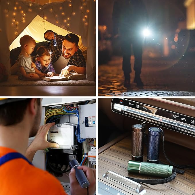 FASTPRO 24-Pack Flashlights Set, Aluminum LED Flashlights Include AAA Batteries & Lanyard, Super Bright 100 Lumen Flashlight for Party Favors, Camping, Hurricane Supplies