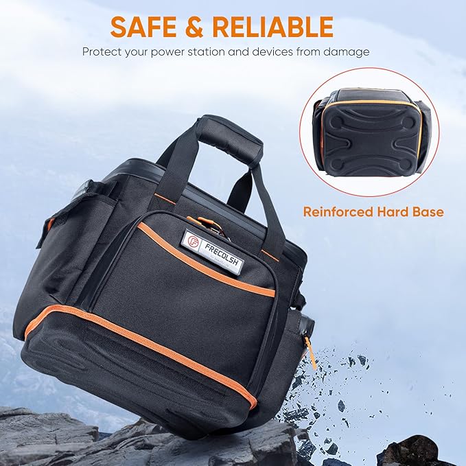 Travel Carrying Case Compatible with Jackery Explorer 1000, Portable Power Station Storage Case with Water- proof Bottom and Pocket for Jackery Accessories Solar Generator Storage Bag Only