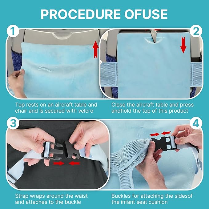 Toddler Airplane Bed, 1-12 Months Old Baby Travel Essentials for Flying, Portable Baby Airplane Bed for Flight, Suitable for Airplanes ﻿ | toddler airplane bed