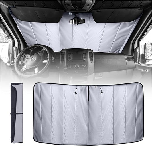 Living in a Bubble Insulated Blackout Windshield Cover for Mercedes Sprinter NCV3 & VS30, 2007-Current. Vanlife Must Have, Van Life Accessories & Essentials