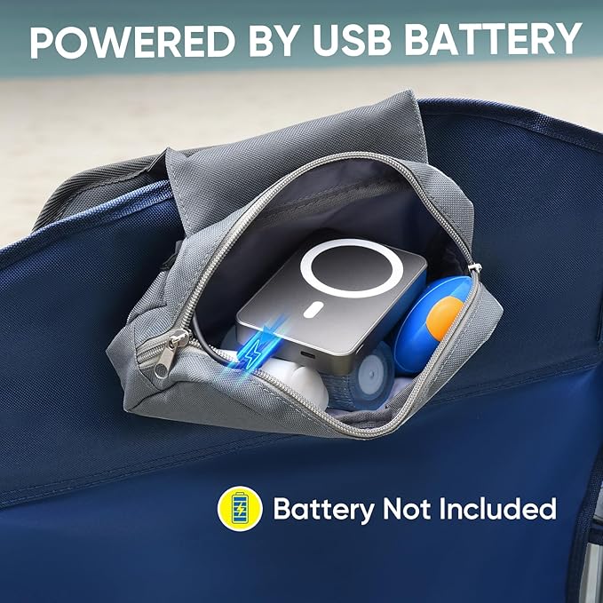 Portable Cooling Pad for Camping Chairs, Cools 50°F in 20 Sec,3 Cooling Modes, Universal Fit for Most Outdoor Chairs, Includes Storage Bag– Ideal for Beach, Sports Events, Excludes Battery