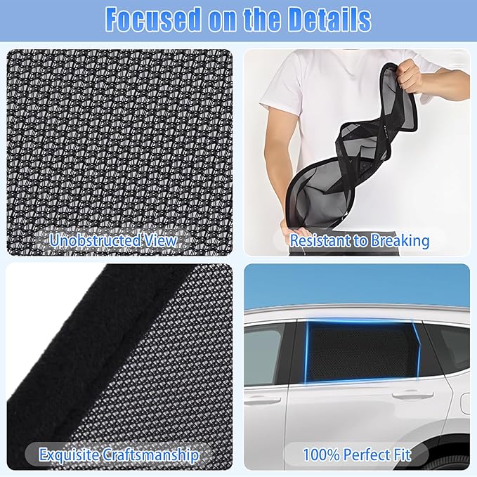 ZATOOTO Car Window Shades Honda CRV 2023-2025 for Rear Window 2Pack car Shades for Back Windows Baby & Pet | Blocks 99% UV Rays & Heat | Breathable Mesh for Privacy & Bug Protection | Camping & Travel