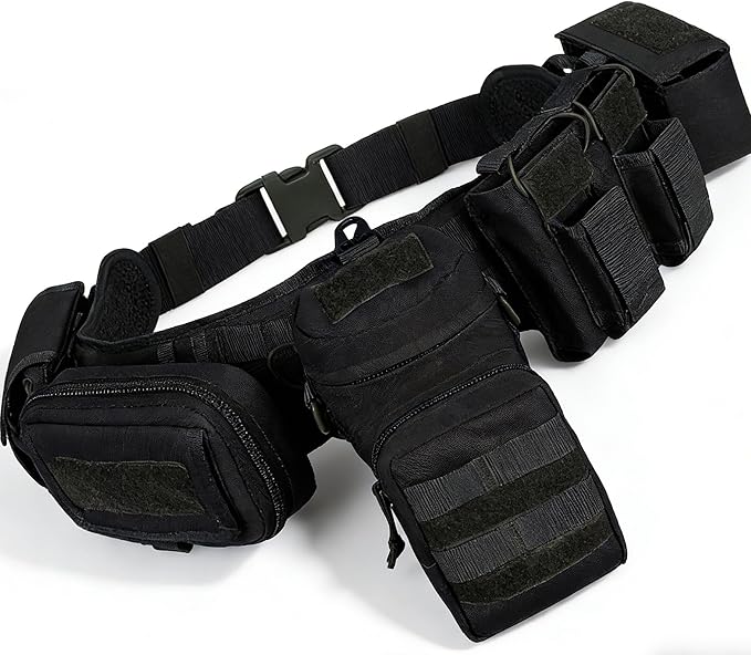 YAKEDA Tactical Battle Belt Duty Belt Law Enforcement Utility Belt Police Belt Set 5 PCS