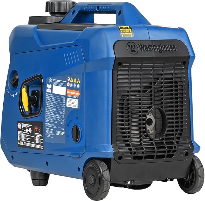 Westinghouse 4000 Peak Watt Super Quiet Portable Inverter Generator, Wheel & Handle Kit, RV Ready 30A Outlet, Gas Powered, CO Sensor, Parallel Capable