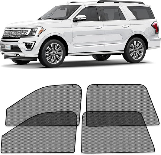 CLIM ART Magnetic Car Window Shades for Ford Expedition 2018-2024 – Custom-Fit Sun Blocker Curtains, Side Window Covers, Essential Car Accessories for Camping, Baby, and Privacy Protection - MS0174