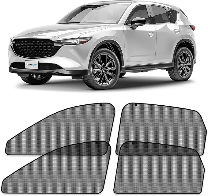 CLIM ART Magnetic Car Window Shades for Mazda CX-5 2017-2025 – Custom-Fit Sun Blocker Curtains, Side Window Covers, Essential Car Accessories for Camping, Baby, and Privacy Protection - MS0231