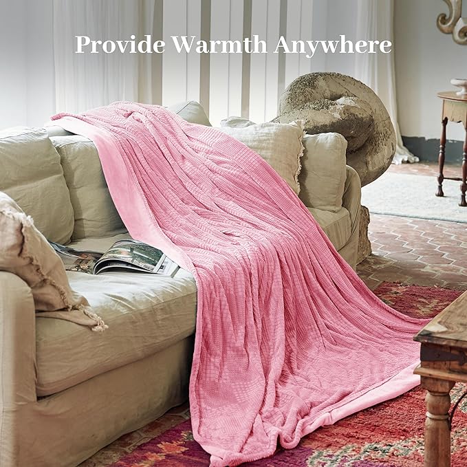 Electric Blanket Twin Size 62''X84'' - Heated Blanket with Single Control Fast Heating 9 Heating Levels & 10 Hours Auto Off,ETL Certified Machine Washable (Light Pink)