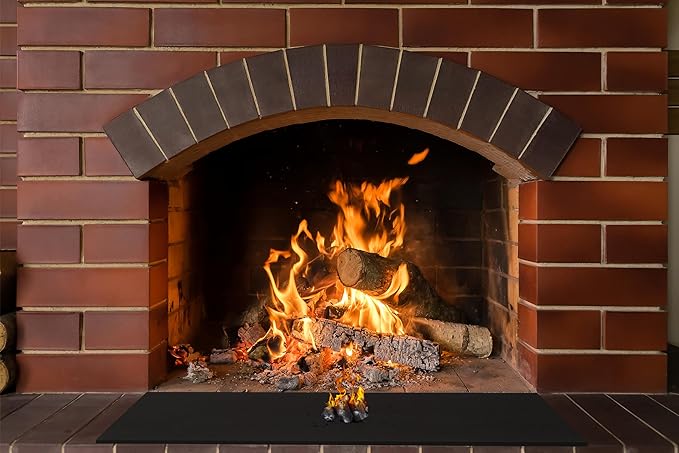 FLASLD Welding Blanket Fireproof Mat Heat Resistant Material Up To 1800°F Flame Retardant Fabric Carbon Felt for Grill Stove Pit Soldering Welders Plumbers (18×24 inch)