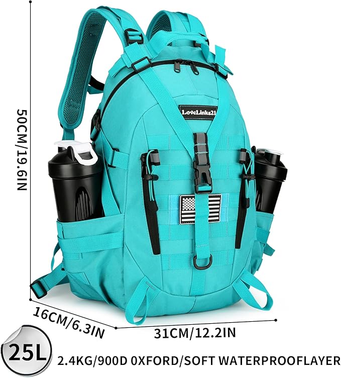 Lovelinks21 25L Tactical Backpack Hiking Daypacks Outdoor Military Molle Bag EDC Rucksack Motorcycle Backpack for Camping