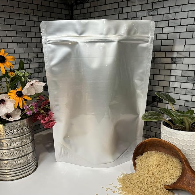 7 Mil Zip Top Mylar Bags Stand Up Gusseted Pouch in Multiple Sizes (50, 1 GALLON 10 x 14 inch)
