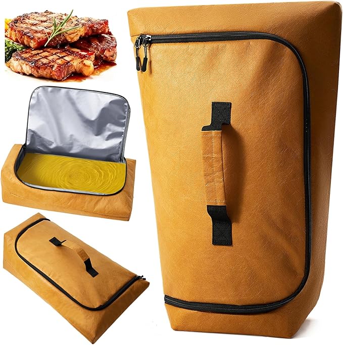 270° Opening BBQ Blanket for Resting Meat, Insulated Leak-Proof Meat Resting Bag for Brisket Turkey Pork, Smoker Accessories for Kitchen Party Camping , Anniversary Birthday Gift for Men Dad Husband