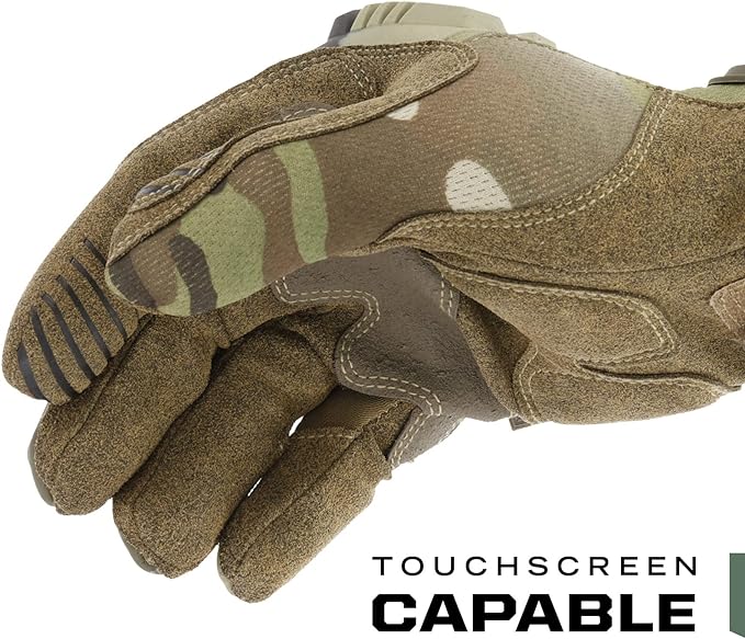 Mechanix Wear: M-Pact Tactical Gloves with Secure Fit, Touchscreen Capable Safety Gloves for Men, Work Gloves with Impact Protection and Vibration Absorption (Camouflage - MultiCam, Large)