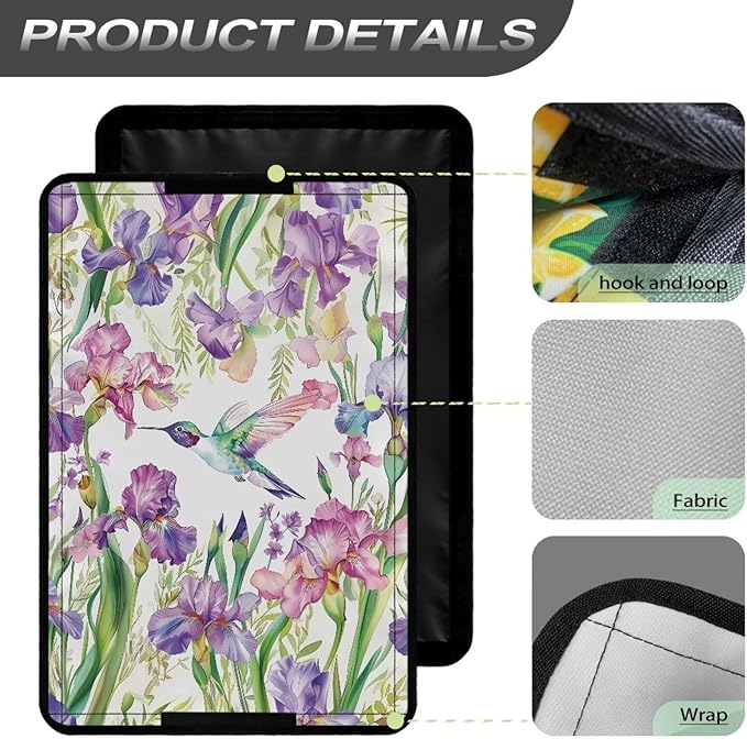 RV Door Window Shade Cover Hummingbird RV Door Window UV Protective Cover, Sun Blackout Fabric for Camper Privacy Entrance
