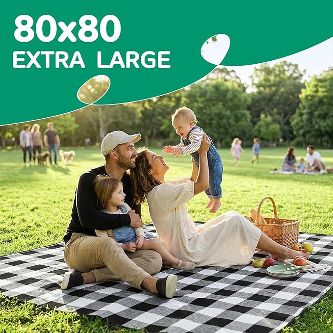 Waterproof Picnic Blanket Outdoor Camping Beach Mat Extra Large Foldable Car Essential Roadtrip Gadget Rv Accessories Glamping Tent Gear Must Haves Hiking Stuff Backpacking Necessities Gift