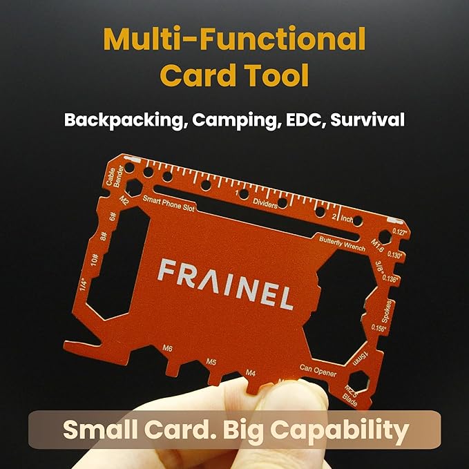 43-in-1 Multi-Tool Card Knife – Portable Stainless Steel Credit Card Tool with Bottle Opener, Screwdriver, Ruler, Saw – Compact Pocket Utility Knife for Camping, Survival, Emergency