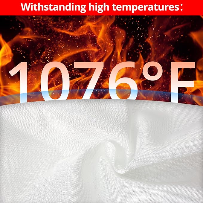 SecuCaptain Emergency Fire Blanket for Home - 47.2"x71" X-Large Flame Retardant Blankets with Fireproof Tabs for House Camping Kitchen Fire Protection Survival Safety