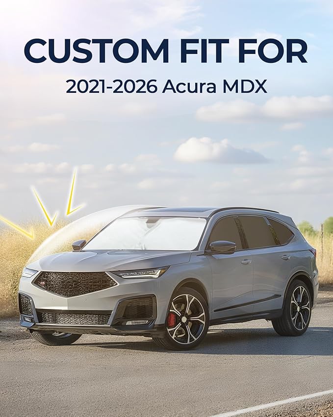 for Acura MDX 2021-2026 Car Window Shades, 8pcs Privacy Sun Shade Set for Front Windshield Side and Rear Windows, Full Window Covers Keeps Vehicle Cool for Camping Napping