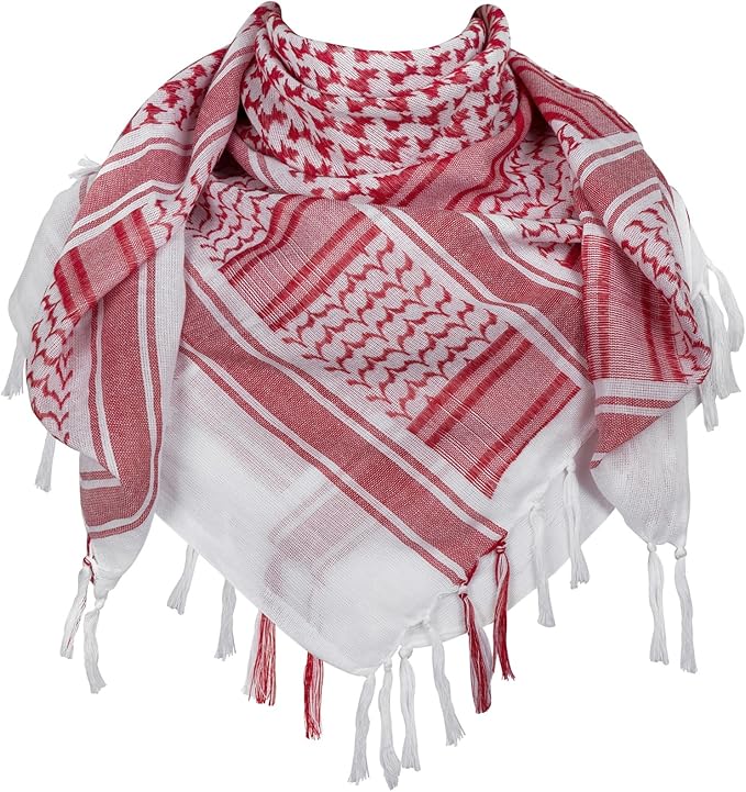 Aonal Military Shemagh Tactical Desert Scarf, 100% Cotton Keffiyeh Neck Head Scarf Wrap for Men Women