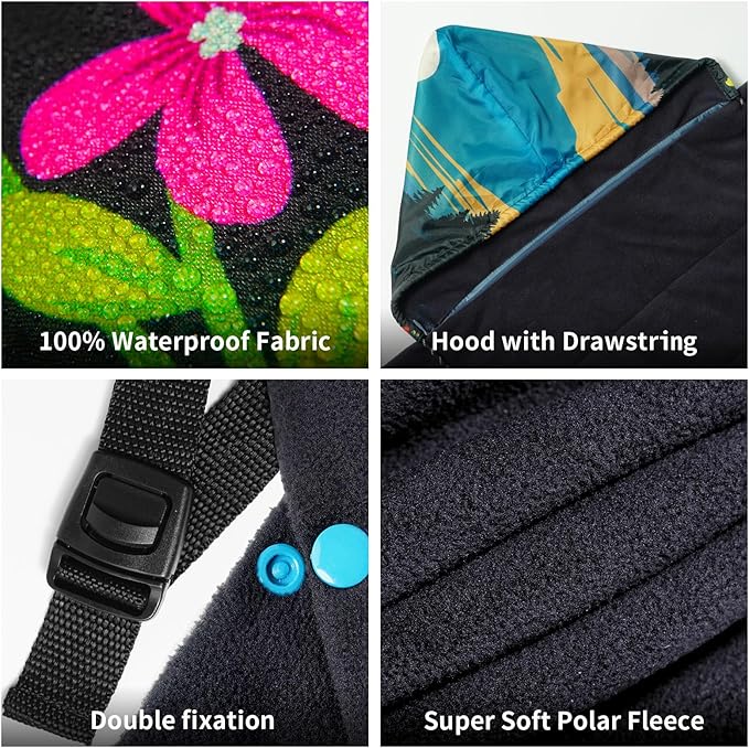 Waterproof Stadium Blanket, Fleece Camping Blanket Wearable Soft Warm Camp Blanket for Outdoor Camping, Picnic, Stadium, Sports, Beach, Car