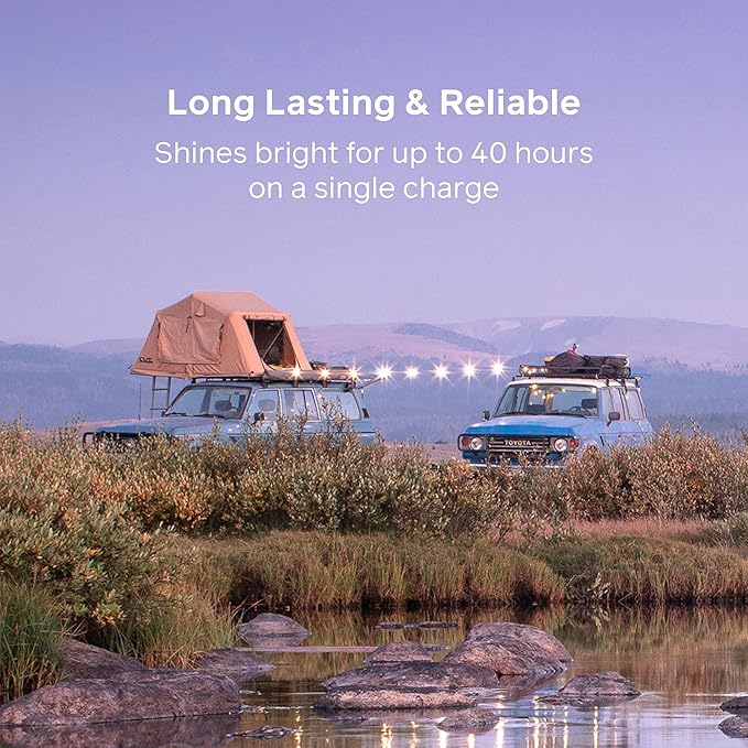 BioLite Solar String Lights 44' in Warm White, 20 Shatterproof LED Bulbs, IPX4 Water Resistant, USB-C Rechargeable Outdoor Lights for Camping, Patio, RV, Boats, Yurts, Vans & Cabins